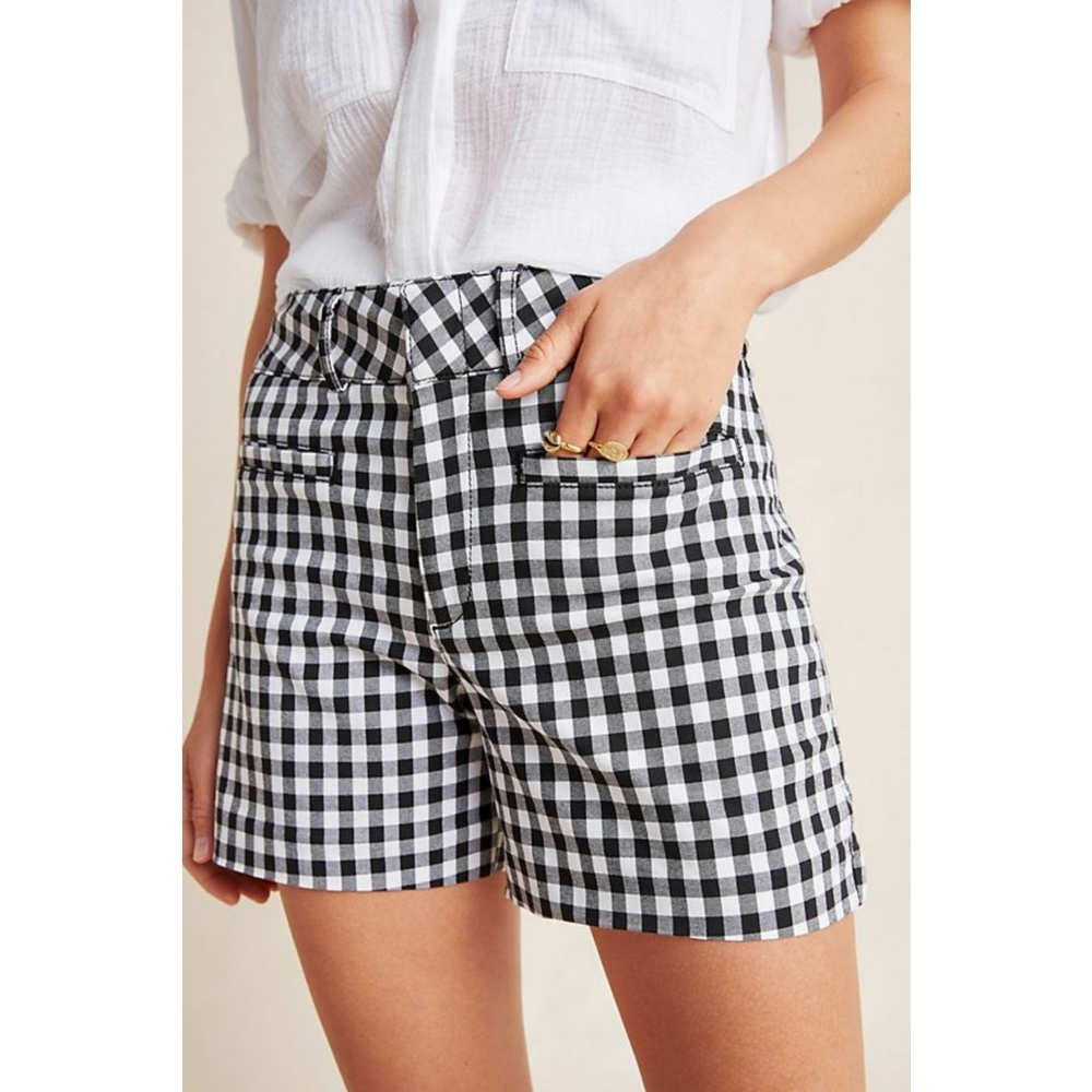 Anthropologie Picnic Gingham Shorts Plaid - Picture 4 of 11